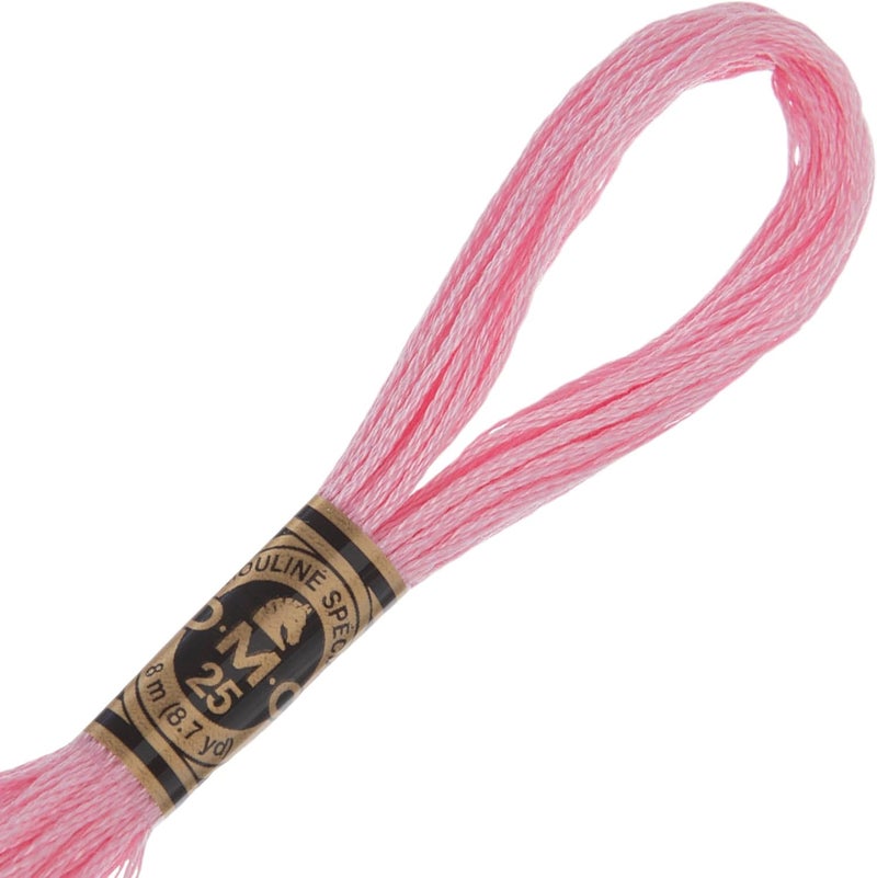 DMC Cotton Embroidery Floss (Set of 12) (605 Very Light Cranberry)